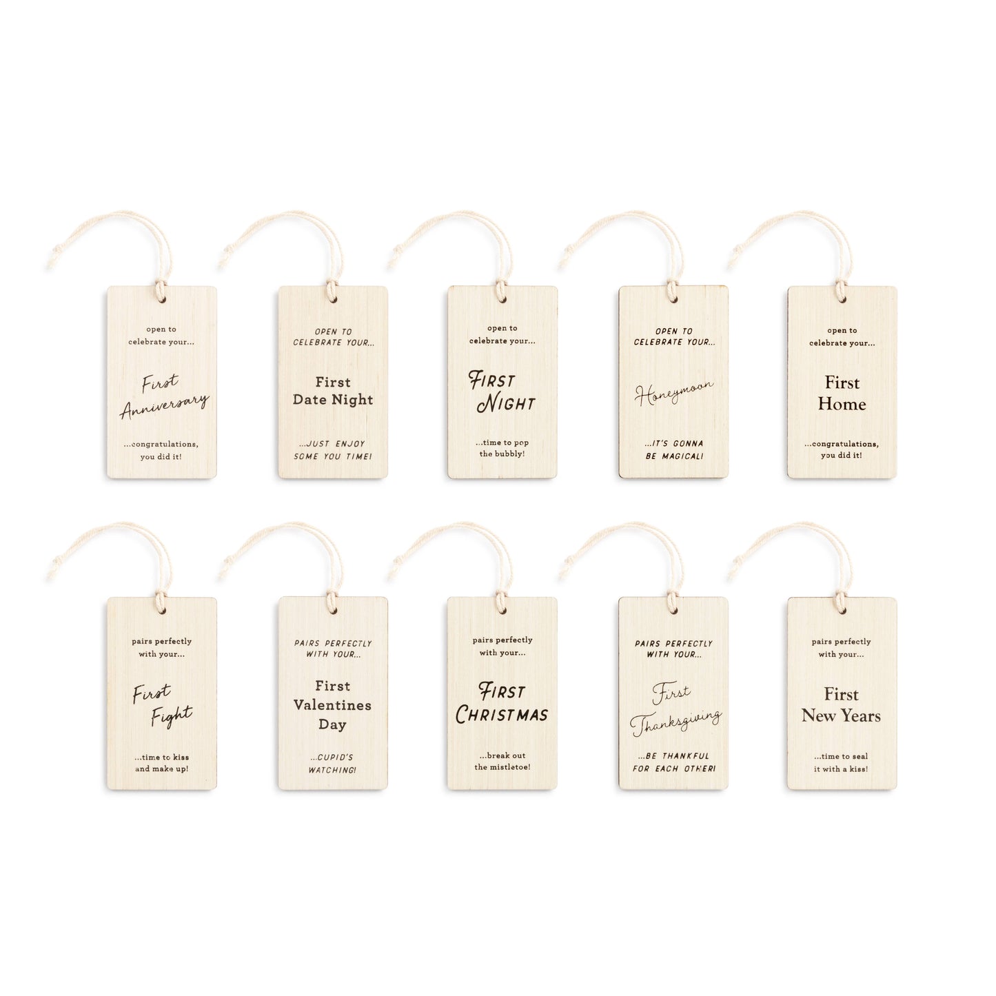 Milestones Bottle Tags Set 10
