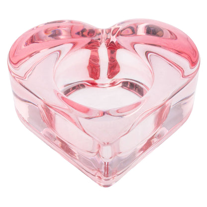 Glass Heart Tealight Holders