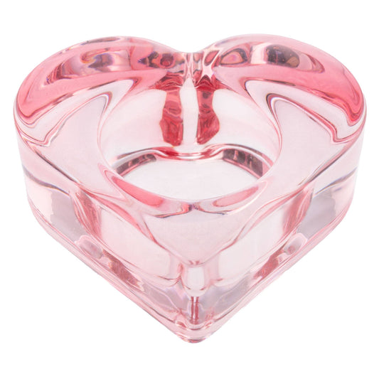 Glass Heart Tealight Holders