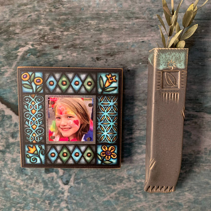 Blue Motif Picture Frame