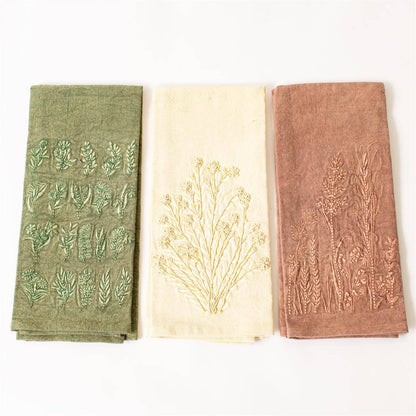 Wildflower Stonewashed Tea Towels (Set Of 3)