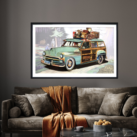 3D Collage Art | Camping in the Woods (36"x24")