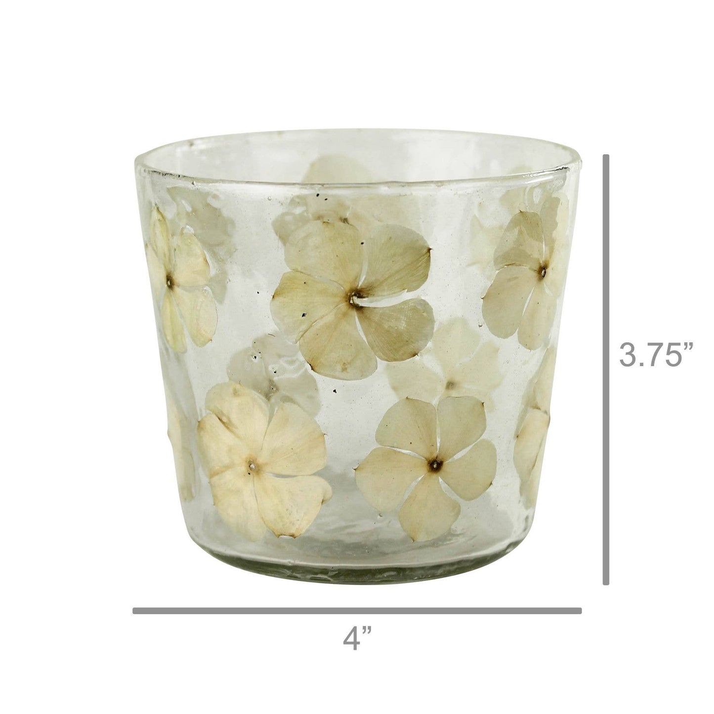 Enameled Flower Hurricane - Small