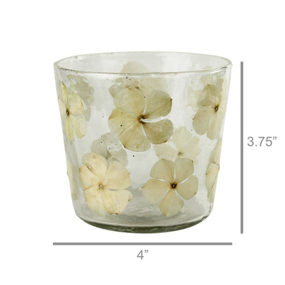 Enameled Flower Hurricane - Small