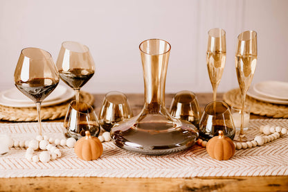 Slant Collection Gold Red Wine Glasses, Set of 2