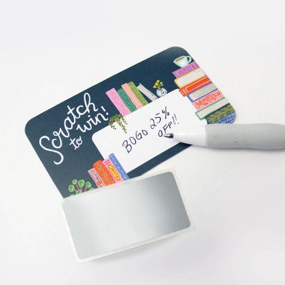 100 Customer Scratch-off Cards - Bookstore