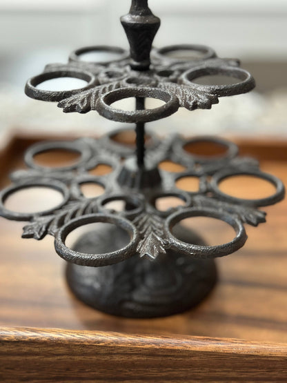 Vagabond Vintage - Cast Iron 2 Tier Ornate Egg Holder