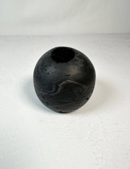 Travertine and Lava Rock Luna Match Holder