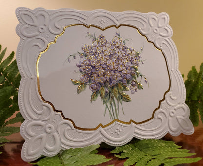 Violets Boxed Portfolio Note Card