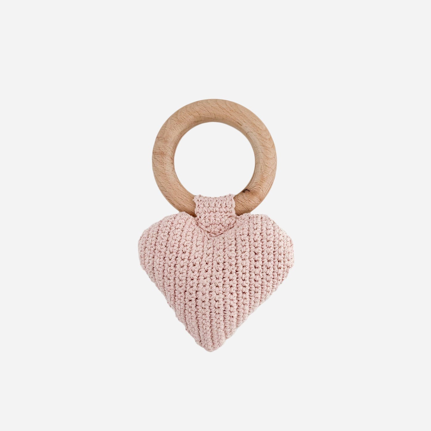 Teether Heart Cotton Crochet Rattle
