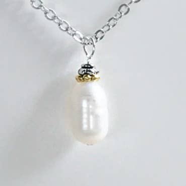 Inspirational Jewels316 - You are the Pearl...Freshwater Drop Necklace  OY-3