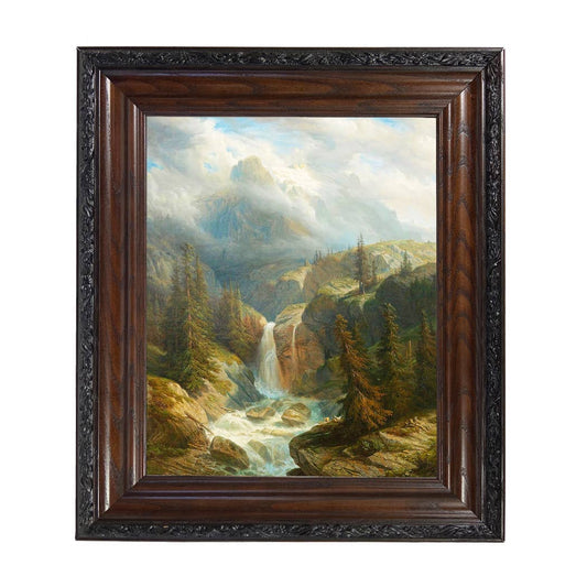 Waterfall Landscape Painting Print Reproduction on Canvas