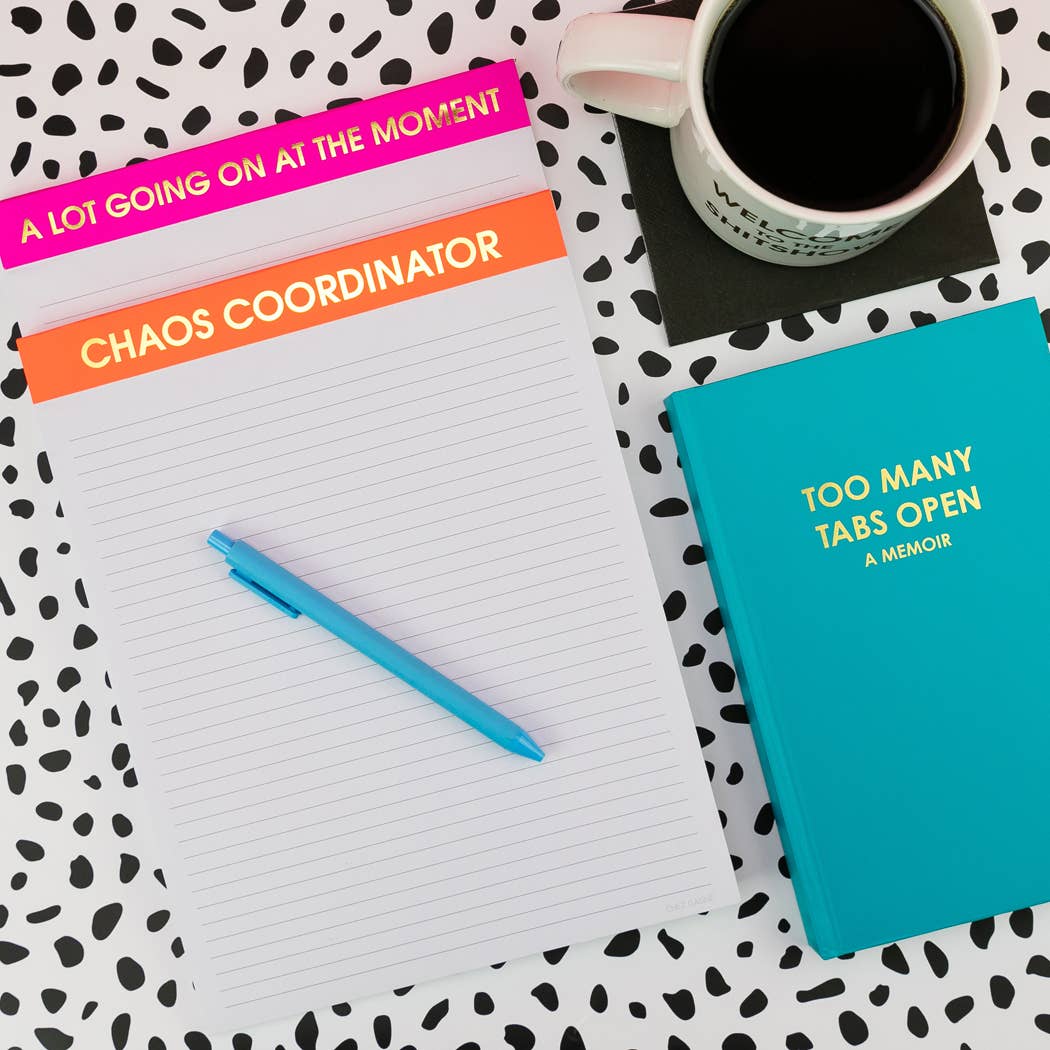 Chez Gagné - Too Many Tabs Open (a memoir) - Hardcover Daily Journal - Bright Teal