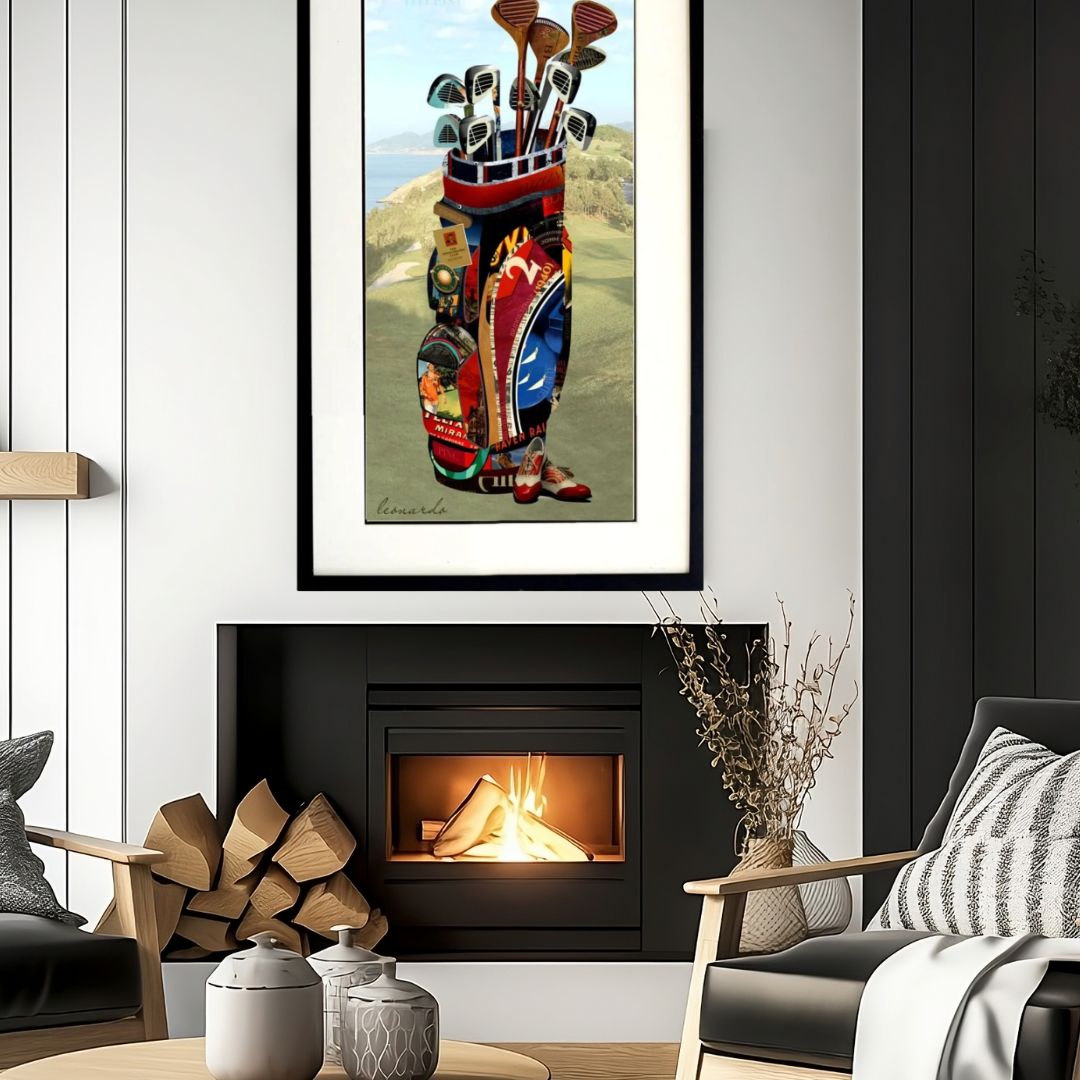 3D Collage Art | Golf Bag (40"x20")