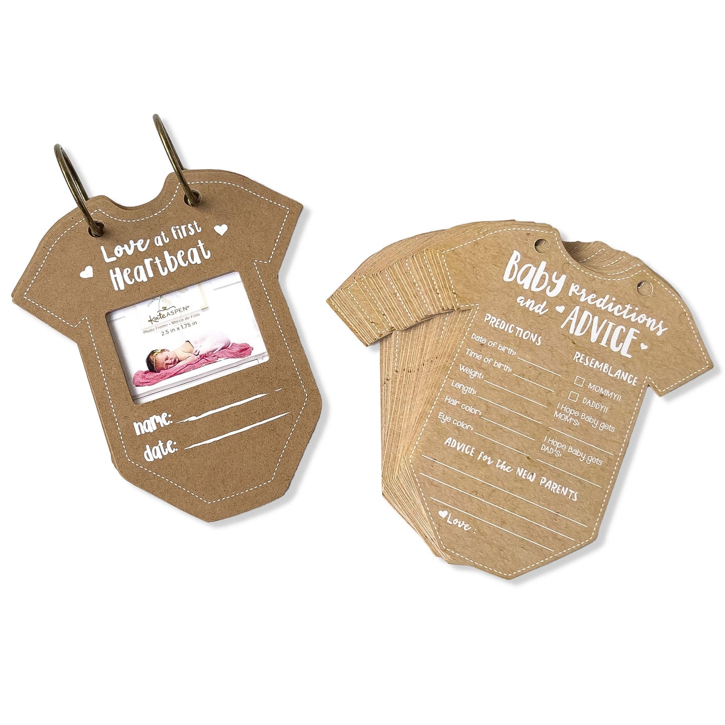 Kraft Onesie Baby Shower Prediction Advice Card Keepsake