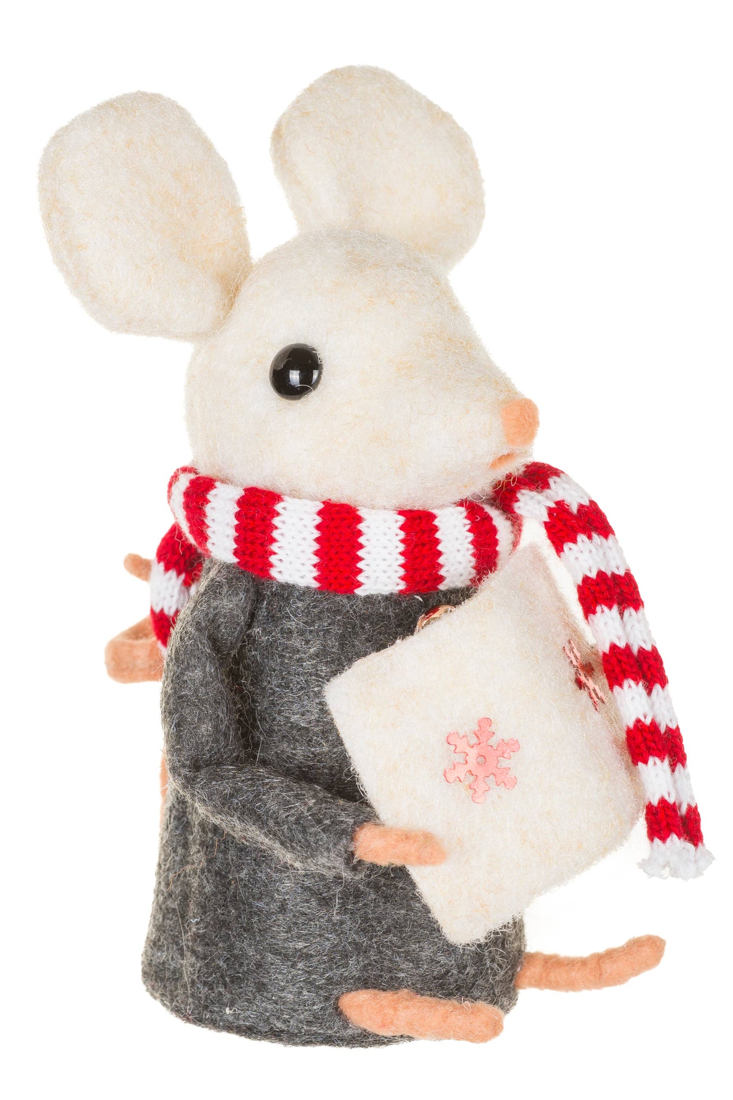 NEW-Gray Mouse Caroler