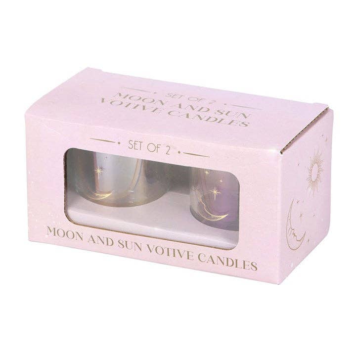 Sun & Moon Votive Candle Holders Set of Two