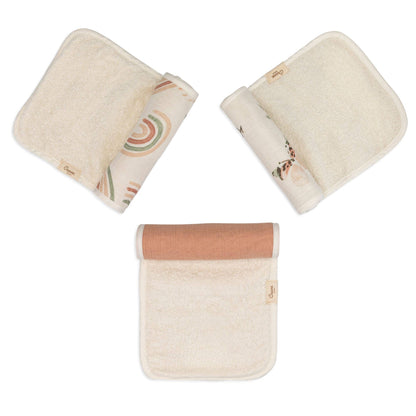 Parker 3-pc. Baby Burp Cloth Set (Rainbow/Butterfly)
