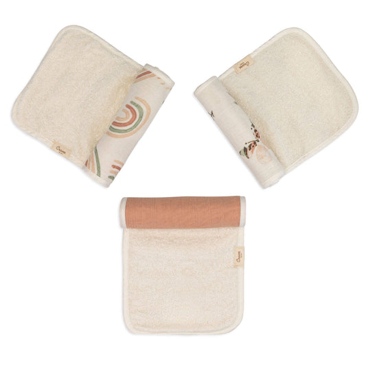 Parker 3-pc. Baby Burp Cloth Set (Rainbow/Butterfly)