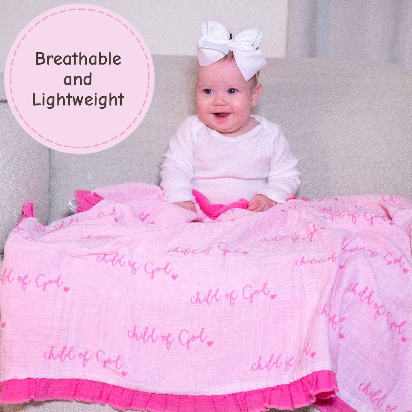 LollyBanks - Child of God - Pink Ruffle Quilt