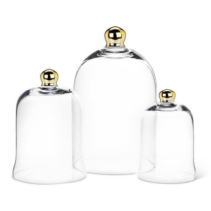 Bell Shaped Cloche with Gold Knob