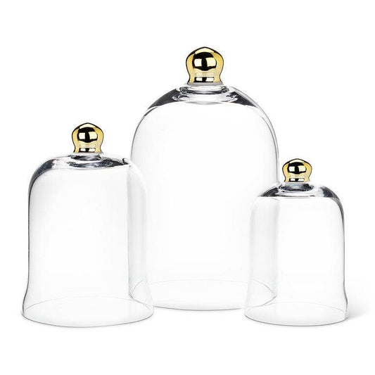 Bell Shaped Cloche with Gold Knob