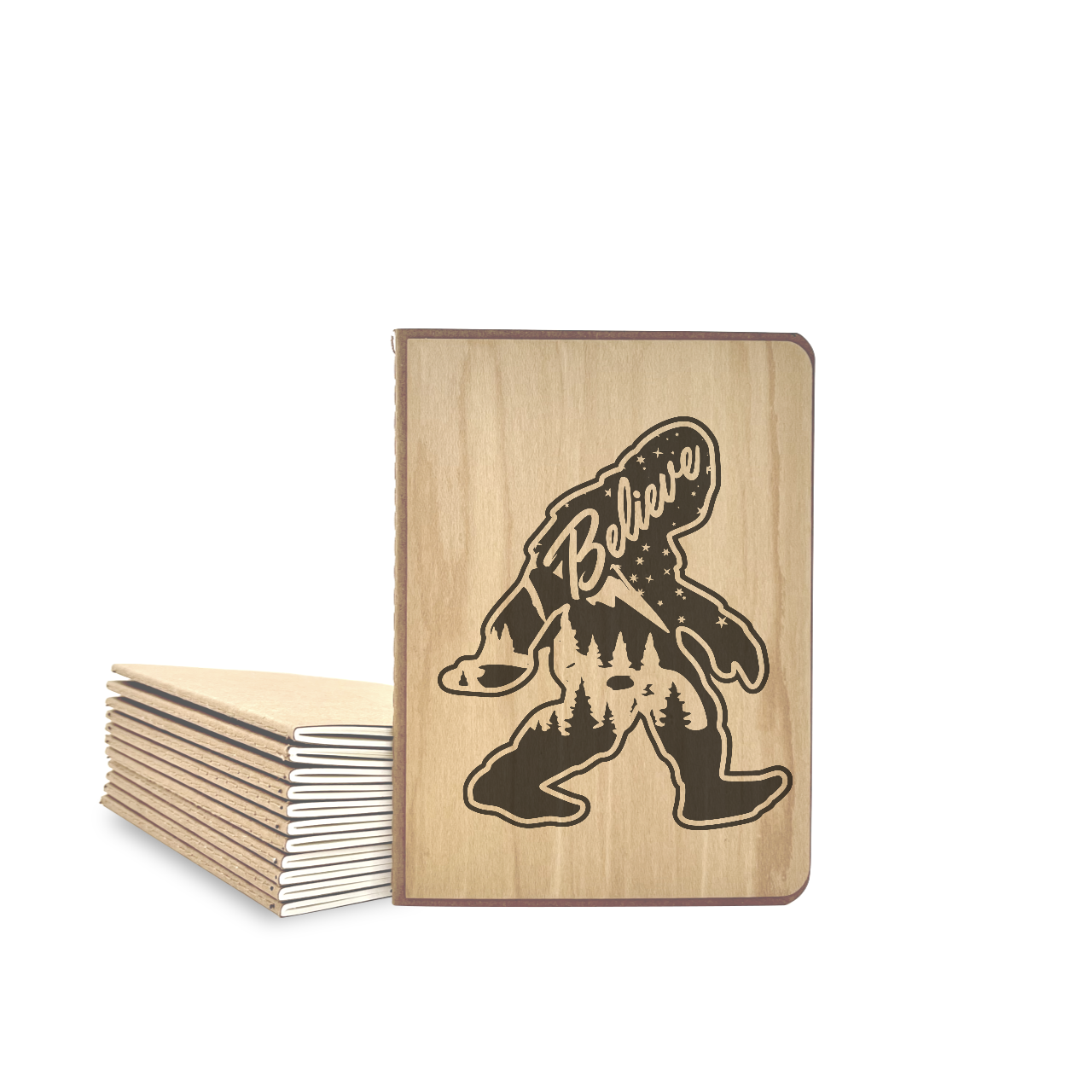 Big Foot- Wood Cover Journal