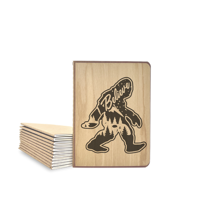 Big Foot- Wood Cover Journal