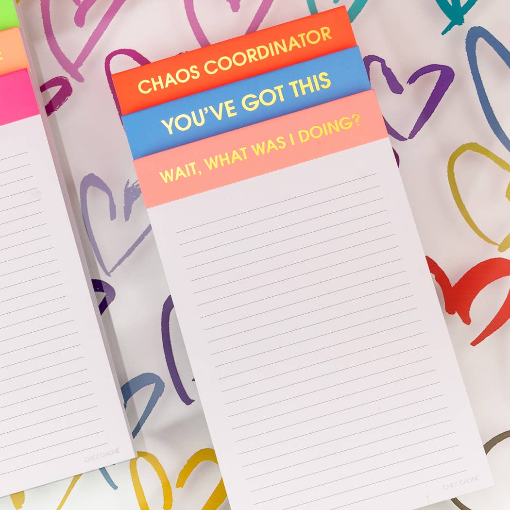 Chez Gagné - Wait, What Was I Doing? - Lined Notepad - Coral Pink - 65 perforated pages - 5x8