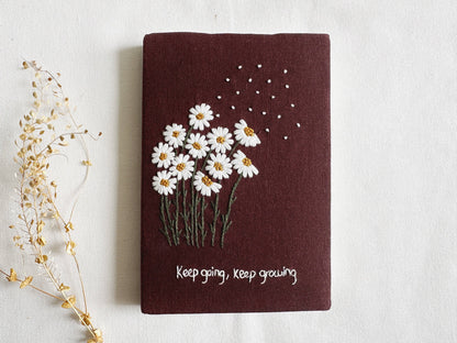Handmade Journal with Cute Embroidery & Inspirational Quote, Collection Rory