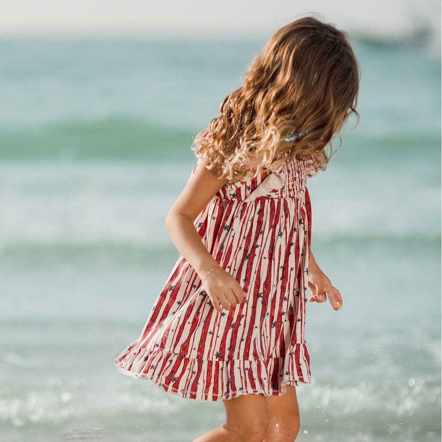 Stars & Stripes Organic Cotton Dress: 0-3M
