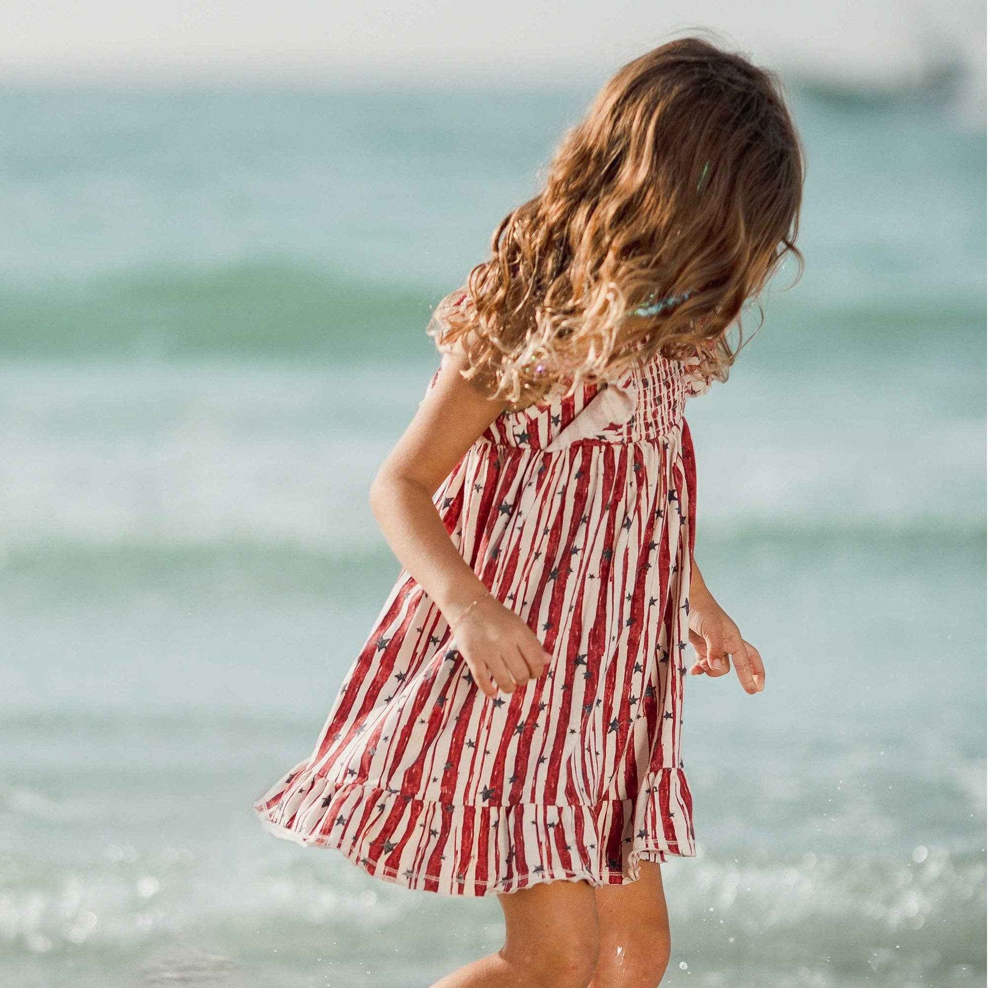 Stars & Stripes Organic Cotton Dress: 3-6M
