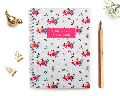 Islamic Moments - So Many Ideas Masha'Allah Notebook, Islamic A5 Notebook Plan
