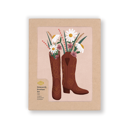 Boots & Flowers Notecards