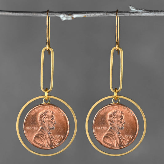 A Lucky Penny For Your Thoughts Earrings