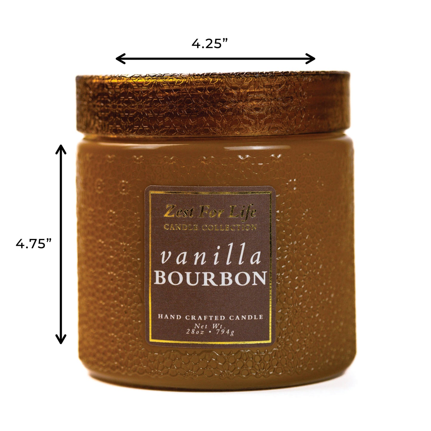 Vanilla Bourbon – 28oz Zest For Life Luxury Candle
