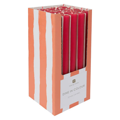 Cherry Red Dinner Candles