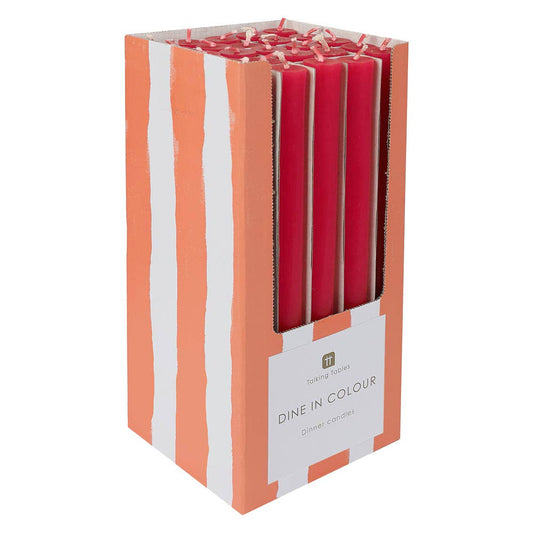 Cherry Red Dinner Candles