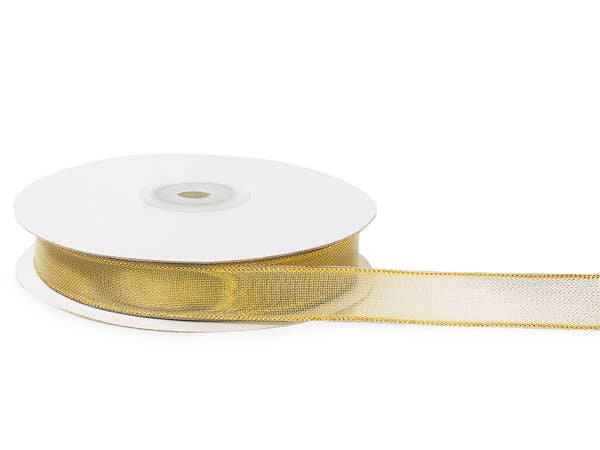 Wired Metallic Edge Mesh Ribbon