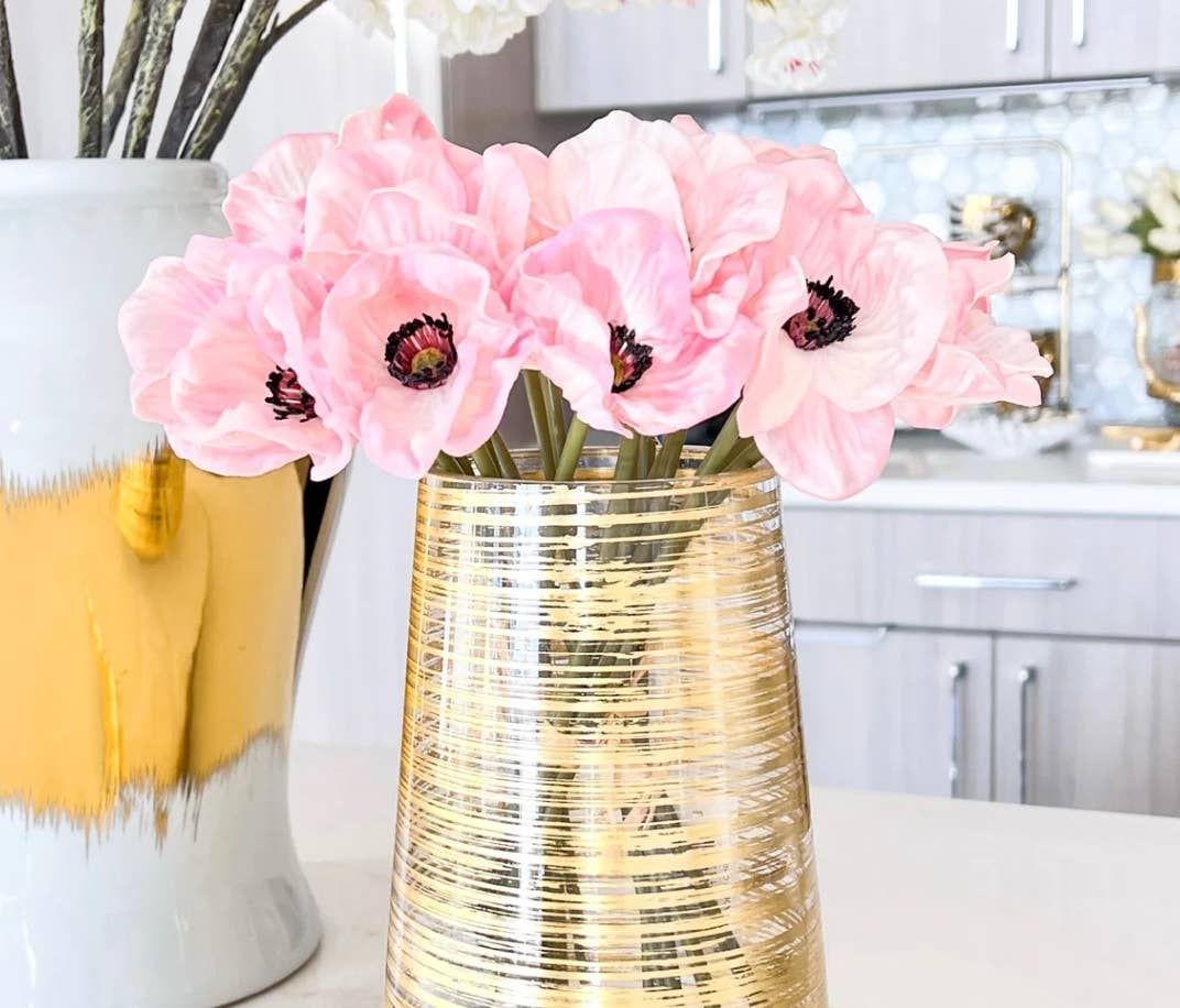 11" Real Touch Poppy-6 stems per bundle