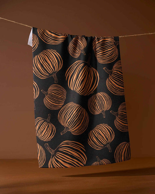 Pumpkin Noir Tea Towel