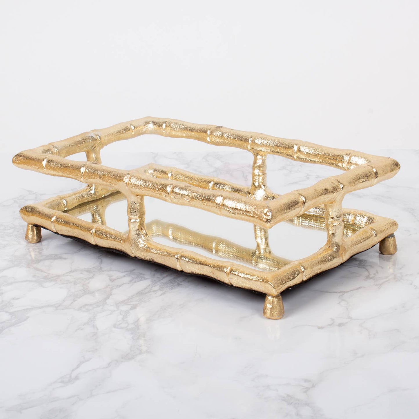 8 Oak Lane - Gold Bamboo Guest Towel Tray