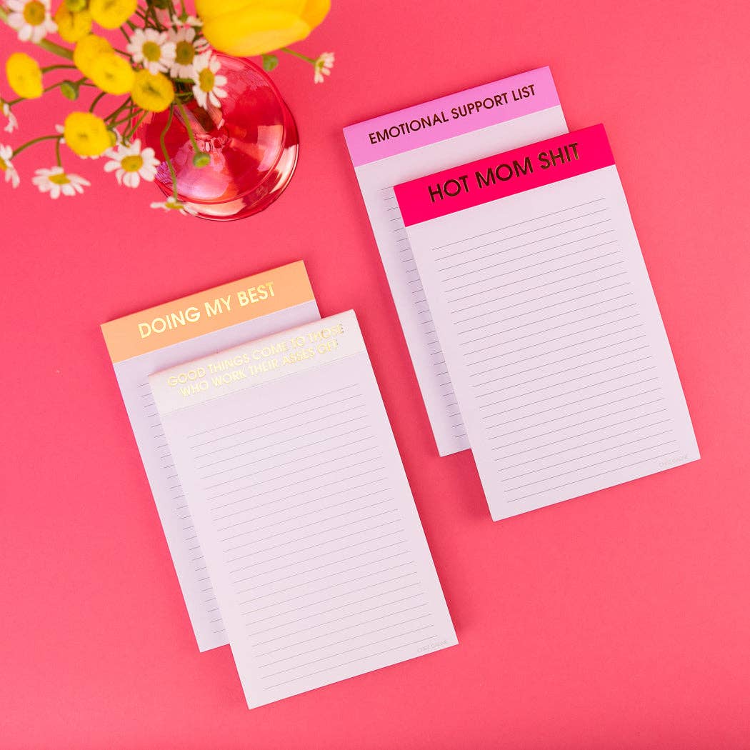 Chez Gagné - Good Things Come To Those Who Work Their Asses Off - Lined Notepad - Hystar White - 65 perforated pages - 5x8