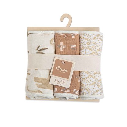 Crane Baby - Kendi 3-Pc. Burp Cloths
