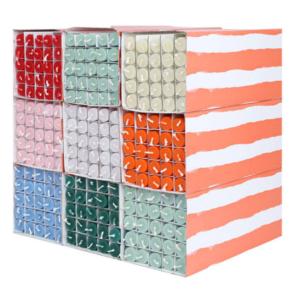 Red & White Stripe Candles
