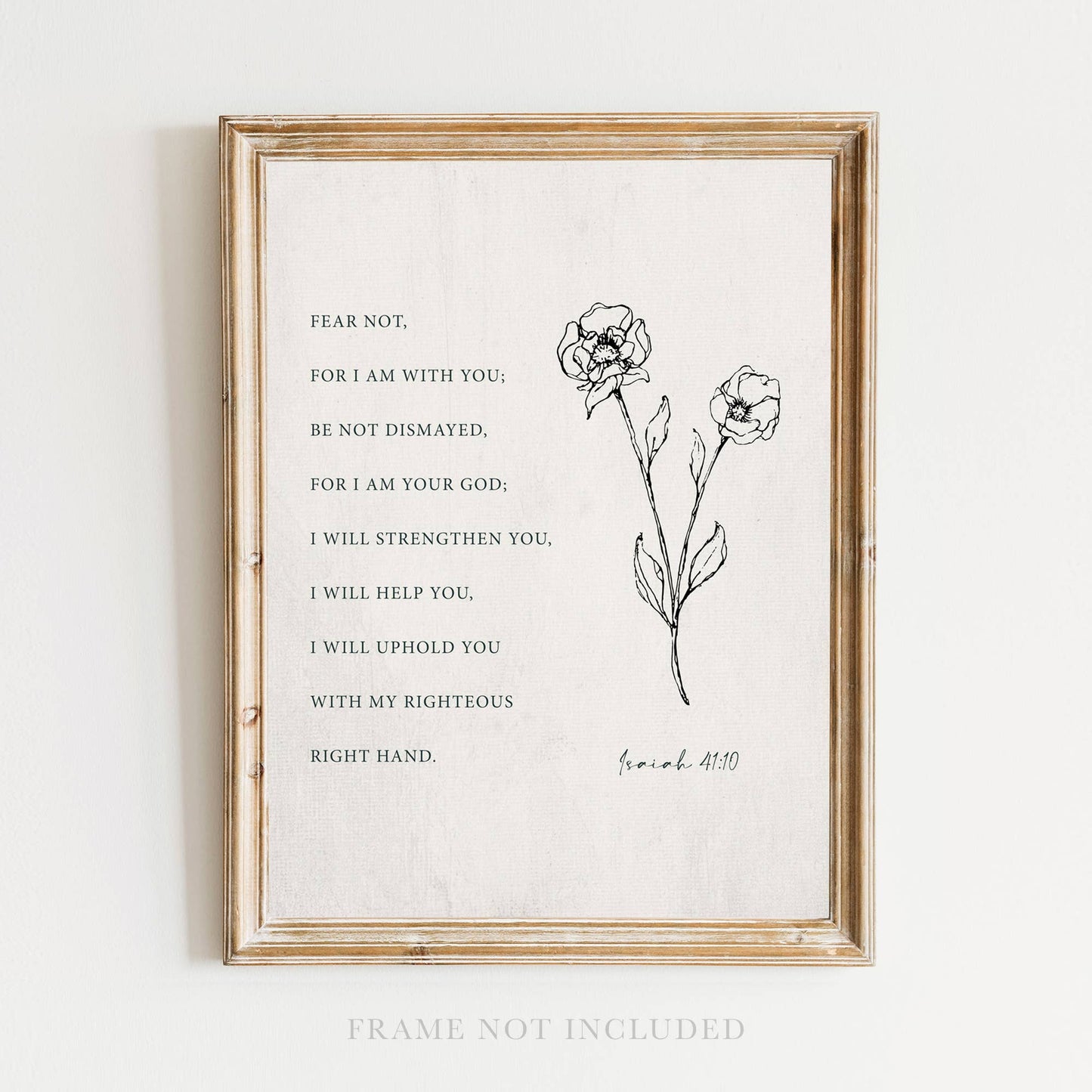 Fear Not - Wall Art Print Christian Gift Decor