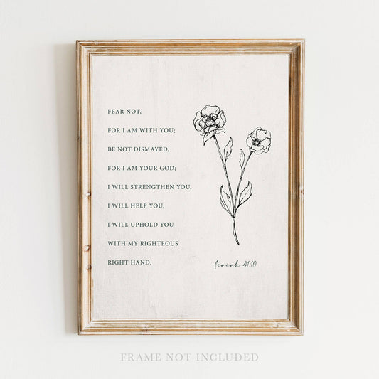 Fear Not - Wall Art Print Christian Gift Decor