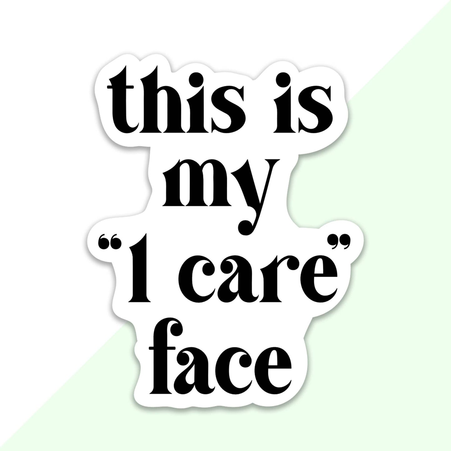 Frog Beary - Esta es mi pegatina facial "Me importa"