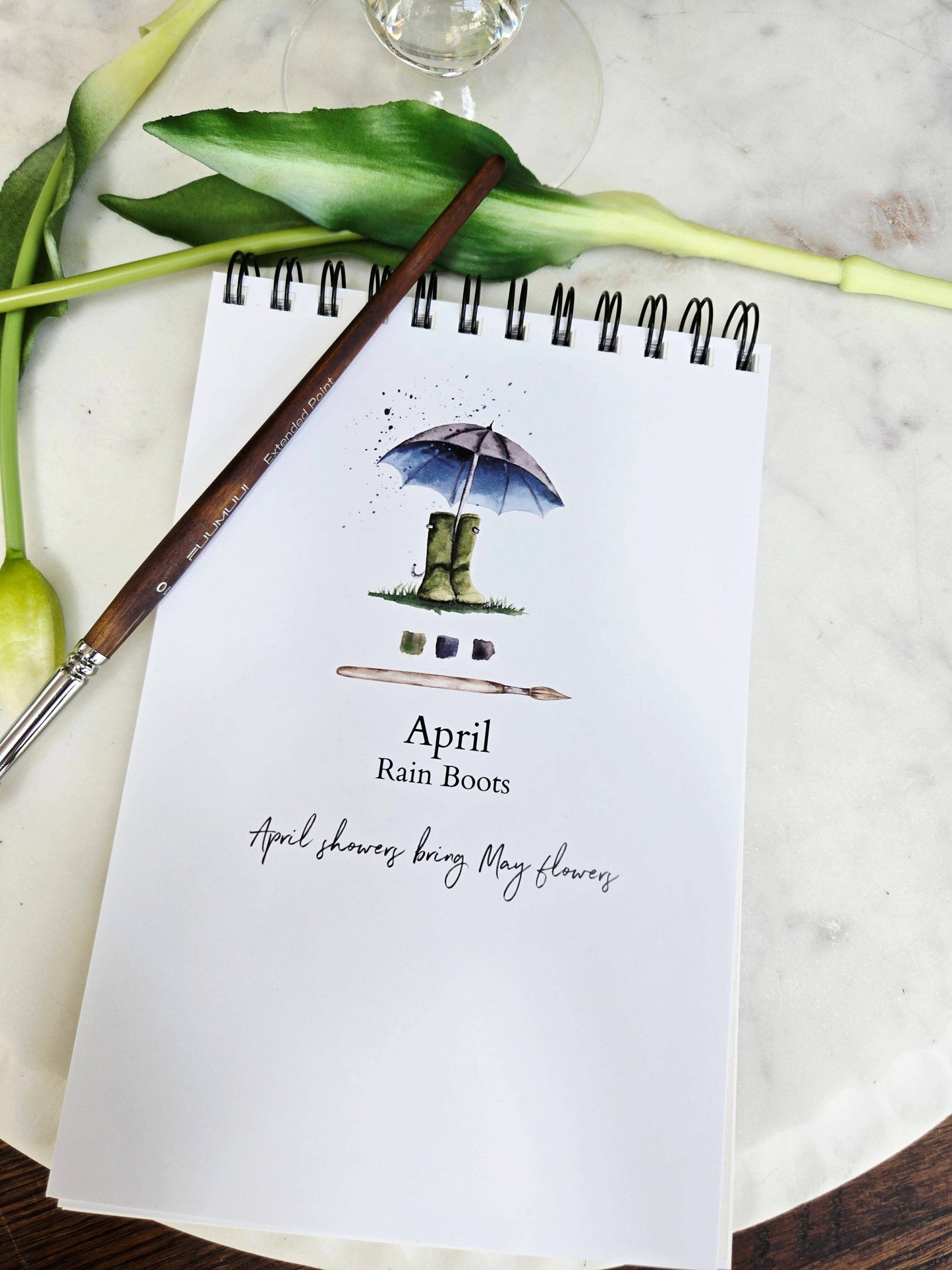 Watercolor Workbook, Spiral Bound 12 Months of Watercolor