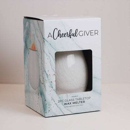 A Cheerful Giver - Marble Glass Wax Melter - Tabletop